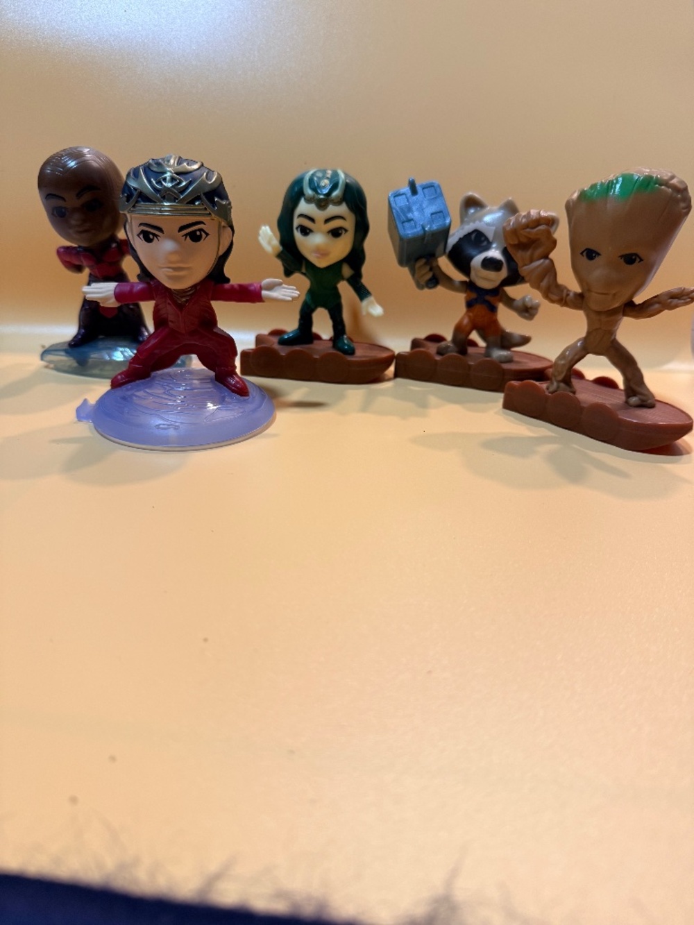 Marvel Guardians of the Galaxy Groot Rocket Raccoon Figure Lot 5pcs